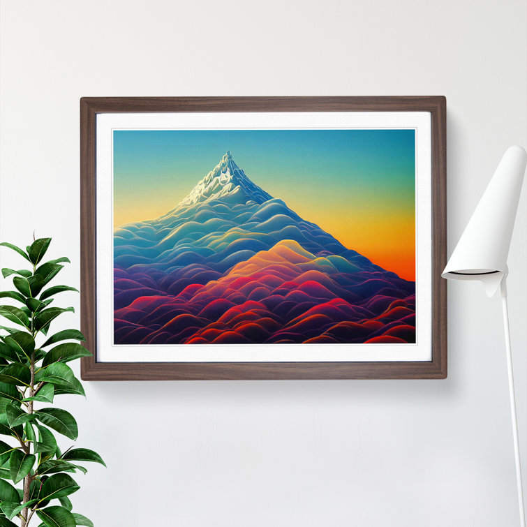 Alpen Home Colourful Mountain Picture Frame Painting Wayfair.co.uk